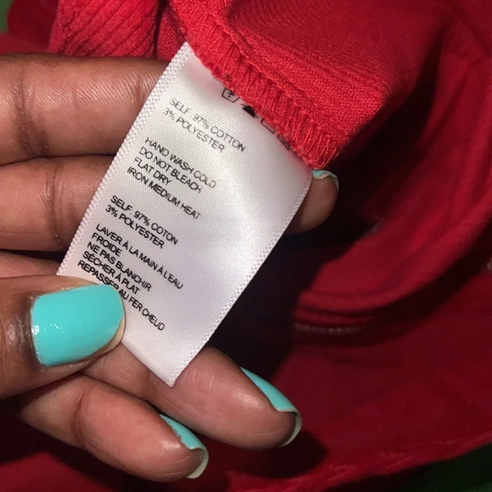 Urban Outfitters Red Corduroy Mini Skirt size Medium